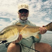 large bull redfish on fly near Grayton beach Florida