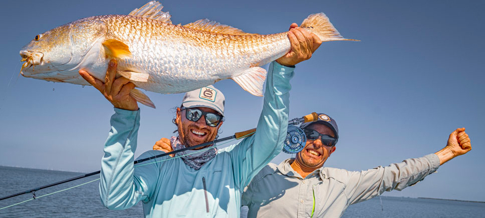 Tim Mahaffee showing off a beautiful Louisiana Red Fish